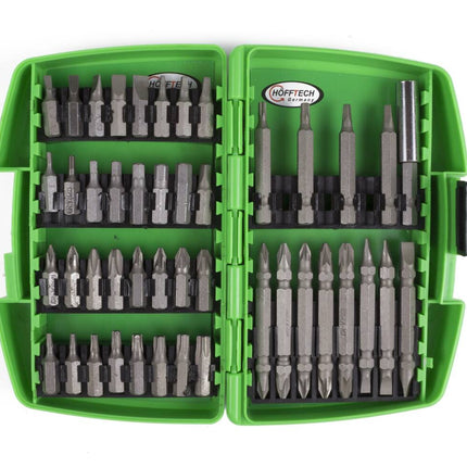 Bitset 45 dlg Cr-V: 45 stuks, Cr-V staal, voor schroevendraaiers.