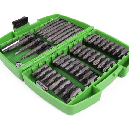 Bitset 45 dlg Cr-V: 45 stuks, Cr-V staal, voor schroevendraaiers.