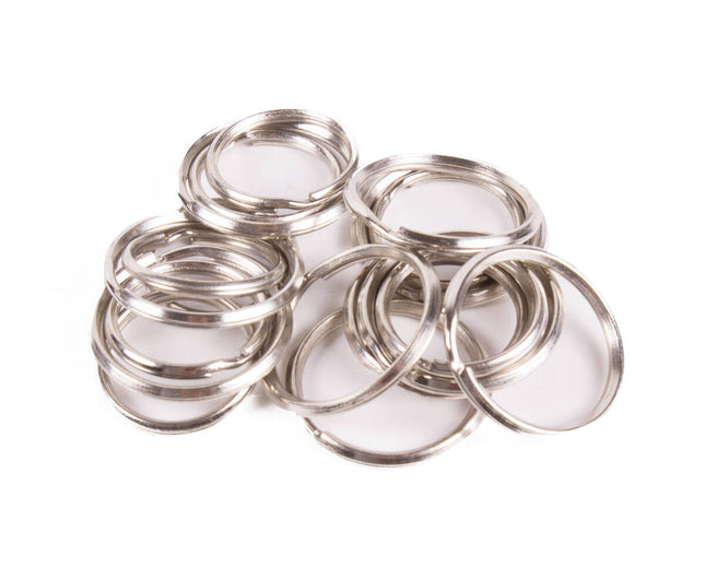 Sleutelringen 20 dlg Metaal, 2 maten: 25mm & 30mm, voor sleutels.