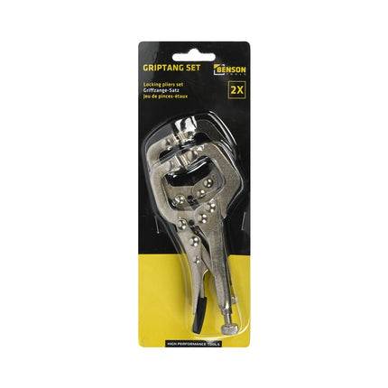 Griptang Set Mini 2-dlg, Staal, Snel Vergrendeling, Houtbewerking