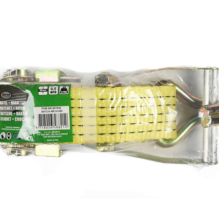 Spanband Ratel + Haak 0.5m 5t, Polyester, Transport & Opslag
