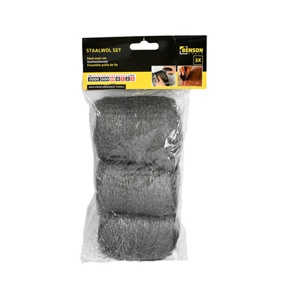 Staalwol Set 3 dlg - Polijst Hout & Herstel Metalen Eenvoudig