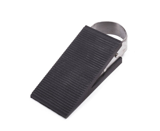 RVS & Rubber Deurstopper Wig, 12,5 cm - Veilig voor Houten Vloeren