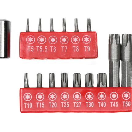 16-delige Torx Bitset Cr-V, Ideaal voor Diverse Klusprojecten