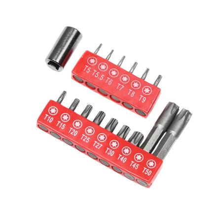 16-delige Torx Bitset Cr-V, Ideaal voor Diverse Klusprojecten