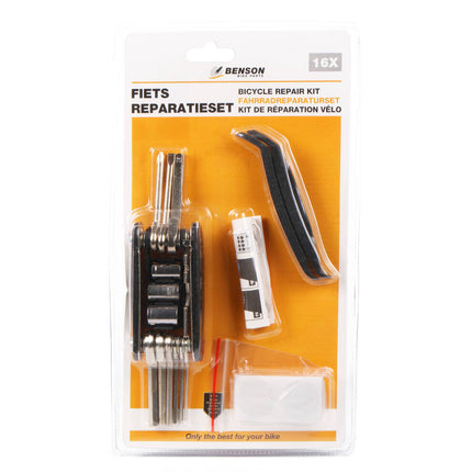 Fiets Reparatieset 16-delig: Patches, Sleutels, Tools voor Onderweg