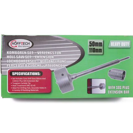 Komboren Set SDS+ 50mm/110mm - Voor Beton en Metselwerk