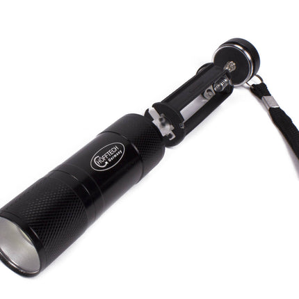 Taschenlampe 1W COB Schwarz, 55 Lumen, 8,5x2,5 cm, ideal zum Campen.