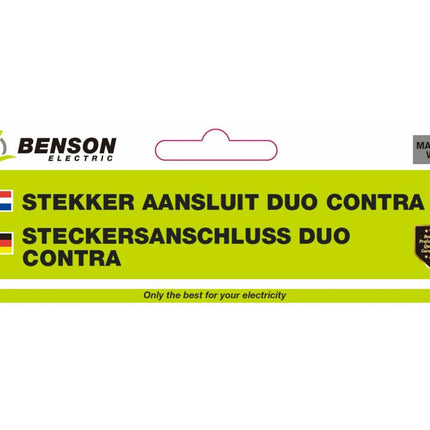 Stekker Duo Contra: 2 apparaten aansluiten, niet voor BE/FR markt.