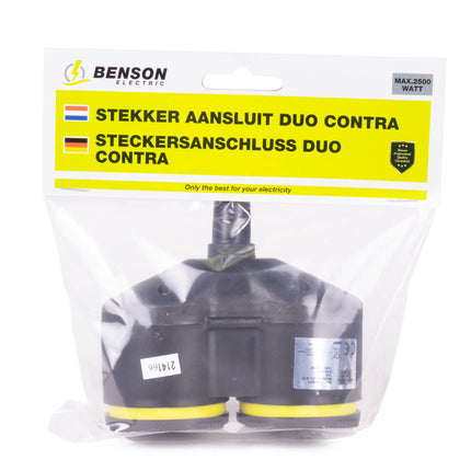 Stekker Duo Contra: 2 apparaten aansluiten, niet voor BE/FR markt.