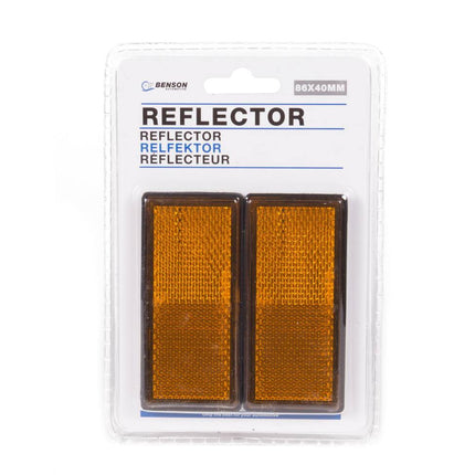 Reflector Oranje 86x40mm E4 - Set van 2 voor Voertuigzichtbaarheid