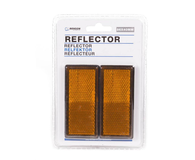 Reflector Oranje 86x40mm E4 - Set van 2 voor Voertuigzichtbaarheid