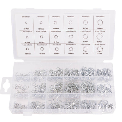 Veerringen Set 720 dlg - 3 types, 6 maten, ideaal voor reparaties.