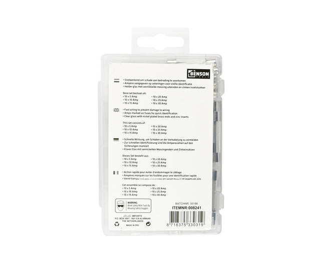 Glaszekeringen Set 60 dlg - Voor Auto's, Boten & Huishoudelijke Apparaten