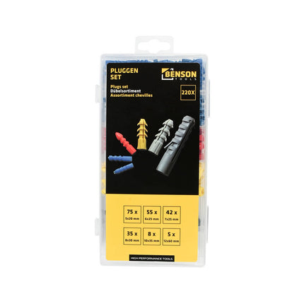 Pluggen Set 220 dlg - Ideaal voor Beton- en Steenprojecten