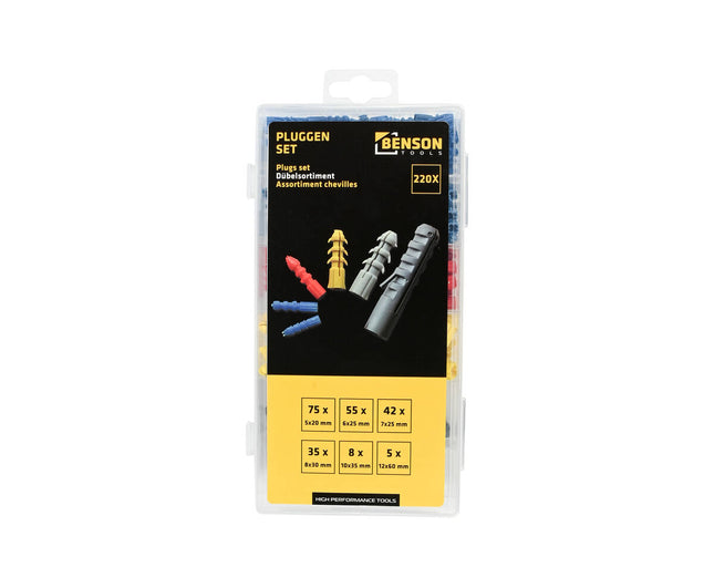 Pluggen Set 220 dlg - Ideaal voor Beton- en Steenprojecten