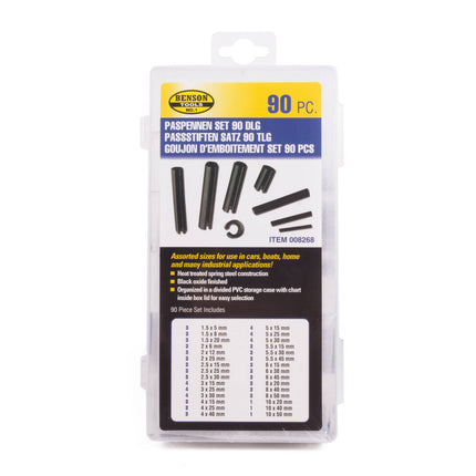 Paspennen Set 90 dlg - 50 maten, ideaal voor metaalbewerking.