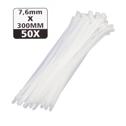 Lösbare Kabelbinder, 7,6x300 mm, 50 Stk., ideal für das Kabelmanagement.