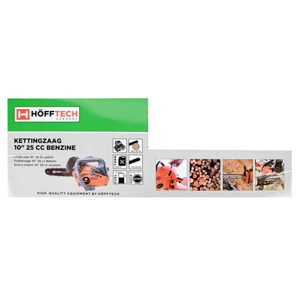 Kettingzaag 10" 25CC Benzine, 0,9 PK, 23 m/s, Tuinonderhoud