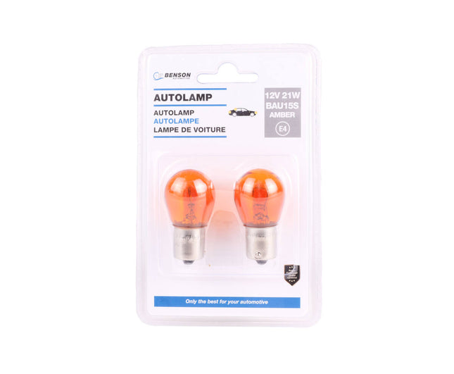 Autolamp 12V 21W BAU15s Amber E4 - Ideaal voor Knipperlichten