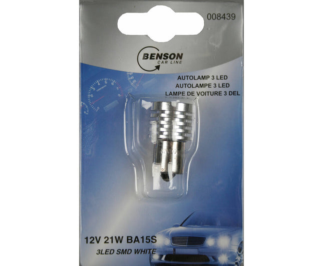 LED Autolamp 12V 21W BA15S: Helder wit licht voor auto's.
