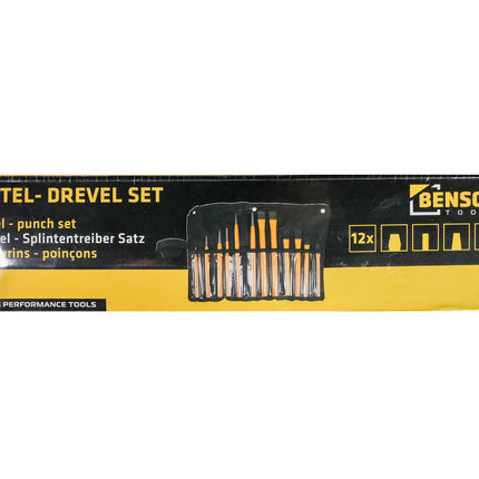 12-delige Beitel & Drevel Set Jumbo - Voor Hout- en Metaalbewerking