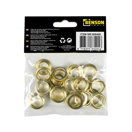 Zeilringen 24 dlg Ø13mm IJzer/Koper voor Tenten & Lederbewerking