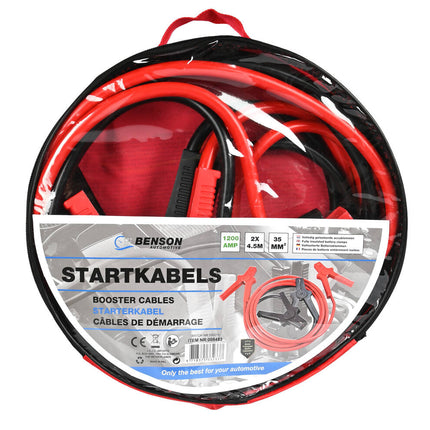 Startkabel 1200A 35 qmm 4.5m: Ideaal voor zware voertuigen starten.