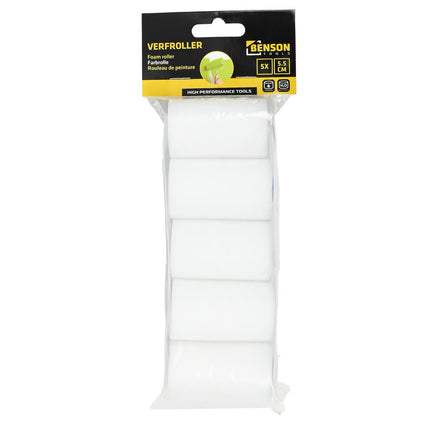 Lakroller Set 5,5 cm Foam - 5 Stuks voor Verf op Water/Terpentinebasis