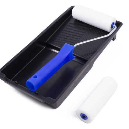 Lakset 4 dlg 10 cm – Inclusief roller, bak, kwast; ideaal voor verfwerk