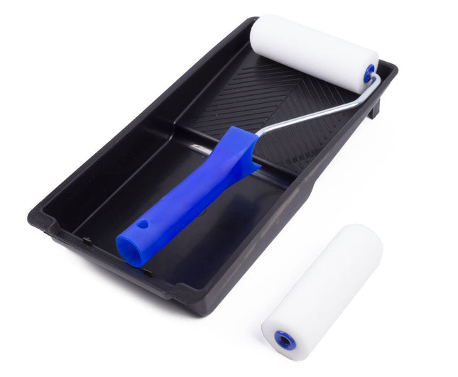 Lakset 4 dlg 10 cm – Inclusief roller, bak, kwast; ideaal voor verfwerk