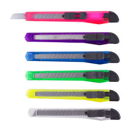 Afbreekmessen Set 9 mm, 6 stuks voor papier/karton snijden