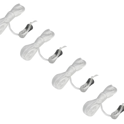 Touw scheerlijn 4 mm x 3.5 mtr + klemmen – Dikte scheerlijn ca. 0,4 cm., 3,5 meter