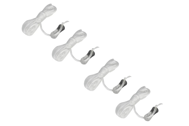 Touw scheerlijn 4 mm x 3.5 mtr + klemmen – Dikte scheerlijn ca. 0,4 cm., 3,5 meter