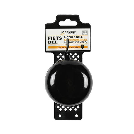 Zwarte Ding-Dong Fietsbel 80 mm, Luid Geluid Voor Veilig Fietsen