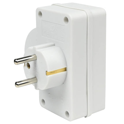 Stopcontact A-pin 16A + Schakelaar, 3680W, Duo Wit voor FR/BE