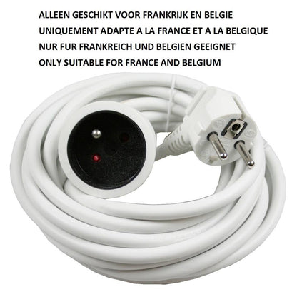 Verlängerungskabel 5m 3G1,5mm² Schutzkontakt, 16A/250V, max. 3500W, FR/BE-Einsatz