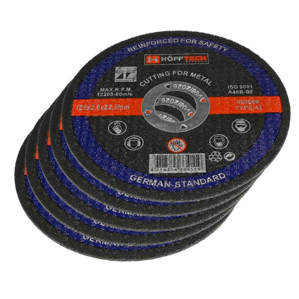 Doorslijpschijf Metaal ø125x2.0x22.2 mm - Voor Snijden van Staal, Set 5