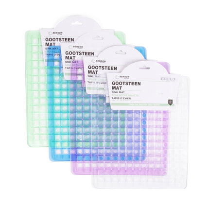 Gootsteenmat 25x29cm Transparant - Beschermt Glazen & Servies