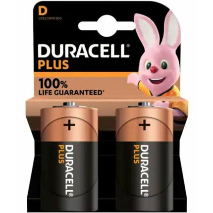 Duracell Plus D Batterijen 1.5V - 2 Stuks, Ideaal voor Speelgoed