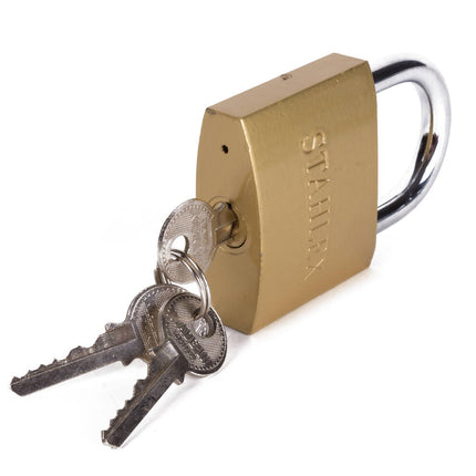 Hangslot 60 mm - Gehard Staal, 3 Sleutels, Ideaal voor Poorten