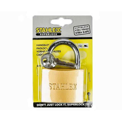 Hangslot 60 mm - Gehard Staal, 3 Sleutels, Ideaal voor Poorten
