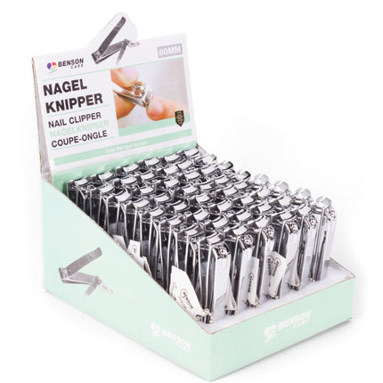 Nagelknipper 80 mm display – Afmeting 80 mm., Voor hand- en teennagels