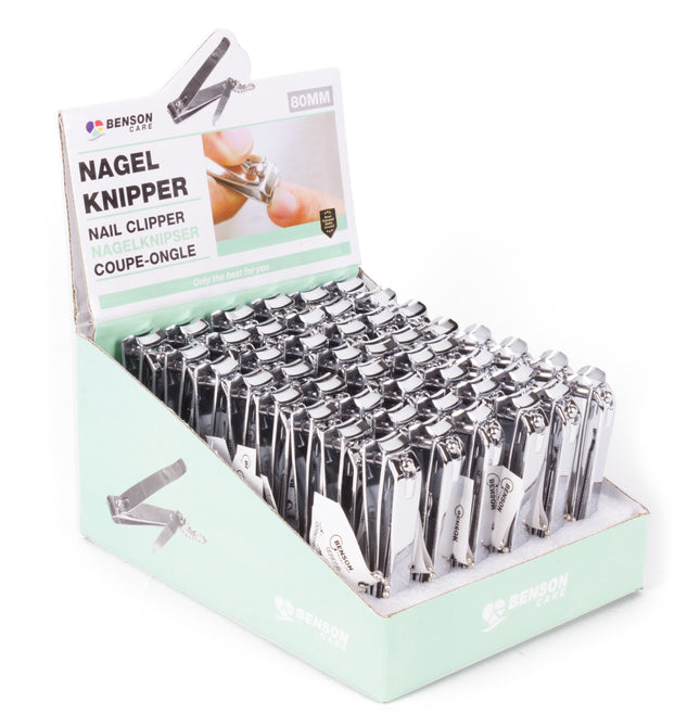 Nagelknipper 80 mm display – Afmeting 80 mm., Voor hand- en teennagels