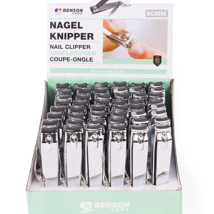 Nagelknipper 80 mm display – Afmeting 80 mm., Voor hand- en teennagels