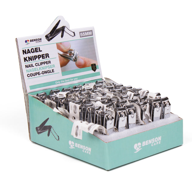Nagelknipper 55 mm display – Afmeting 55 mm., Voor hand- en teennagels