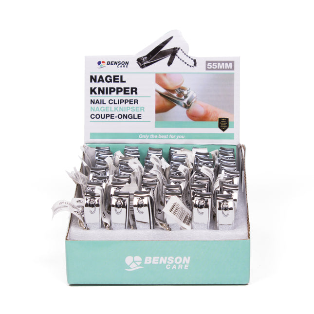 Nagelknipper 55 mm display – Afmeting 55 mm., Voor hand- en teennagels