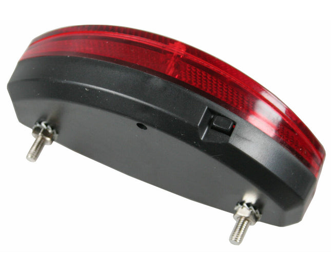Staartreflector 3 LED's, 1000m zicht, AA-batterijen, 80/50mm montage