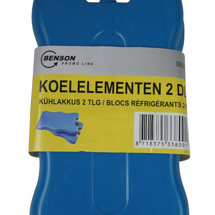 Koelelementen 2 dlg – Lxbxh 160x95x20 mm.