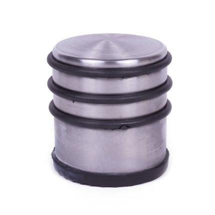 Deurstopper ø9 cm RVS met Rubber, Beschermt Muren en Vloeren